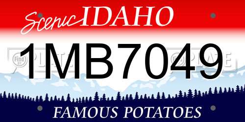 1MB7049 Idaho License Plate