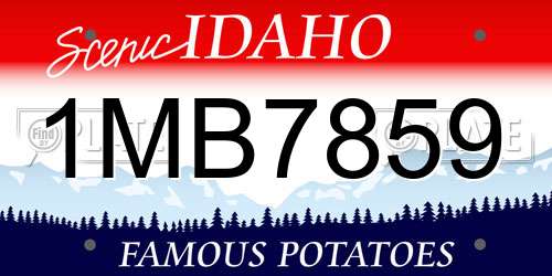 1MB7859 Idaho License Plate