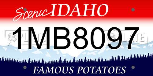 1MB8097 Idaho License Plate