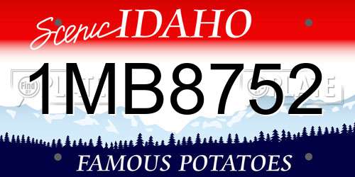 1MB8752 Idaho License Plate