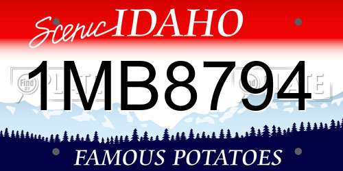 1MB8794 Idaho License Plate