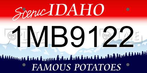 1MB9122 Idaho License Plate