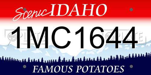 1MC1644 Idaho License Plate