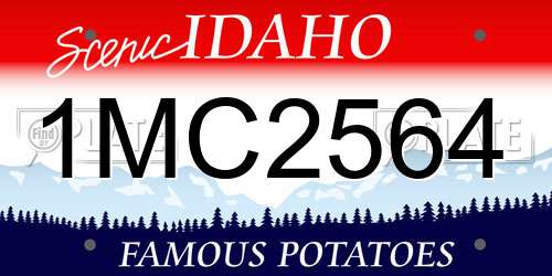 1MC2564 Idaho License Plate