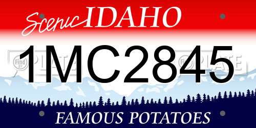 1MC2845 Idaho License Plate