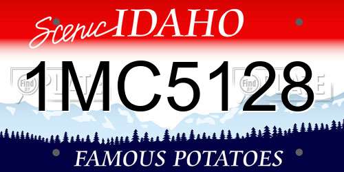 1MC5128 Idaho License Plate