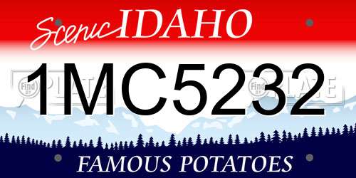 1MC5232 Idaho License Plate