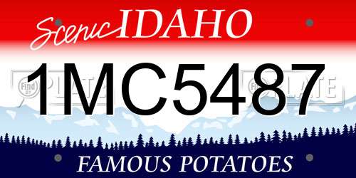 1MC5487 Idaho License Plate