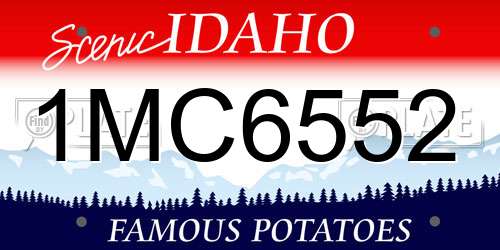 1MC6552 Idaho License Plate