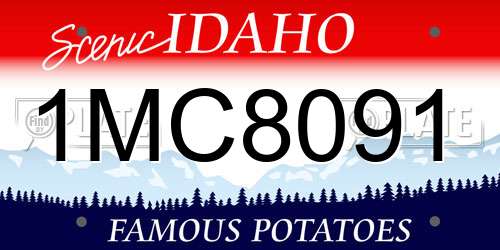1MC8091 Idaho License Plate