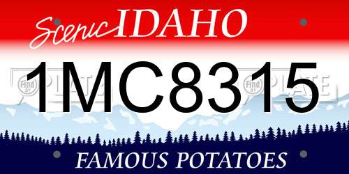 1MC8315 Idaho License Plate