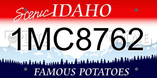 1MC8762 Idaho License Plate