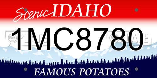 1MC8780 Idaho License Plate