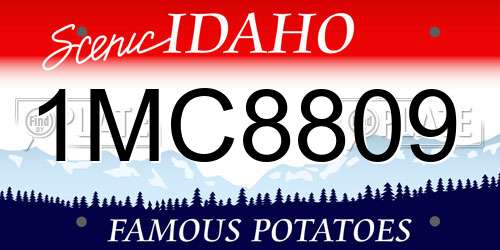 1MC8809 Idaho License Plate