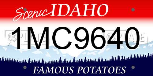 1MC9640 Idaho License Plate