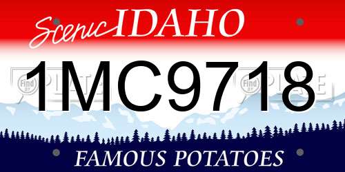 1MC9718 Idaho License Plate
