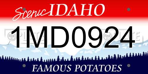 1MD0924 Idaho License Plate