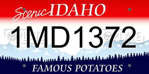 1MD1372 Idaho License Plate