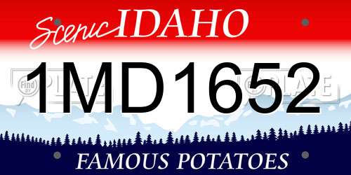 1MD1652 Idaho License Plate
