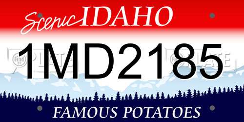 1MD2185 Idaho License Plate
