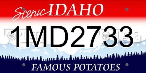 1MD2733 Idaho License Plate