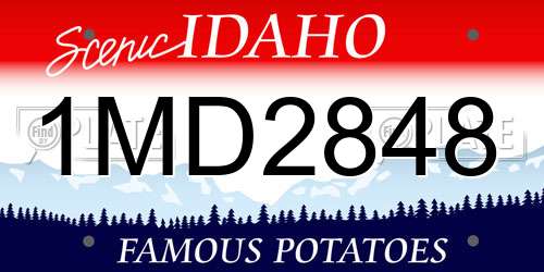 1MD2848 Idaho License Plate
