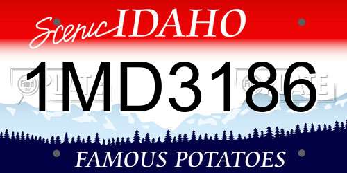 1MD3186 Idaho License Plate