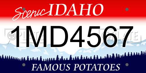 1MD4567 Idaho License Plate