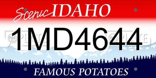 1MD4644 Idaho License Plate