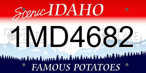 1MD4682 Idaho License Plate