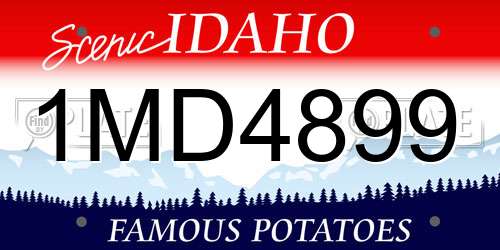 1MD4899 Idaho License Plate