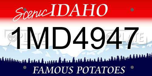1MD4947 Idaho License Plate