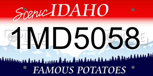 1MD5058 Idaho License Plate