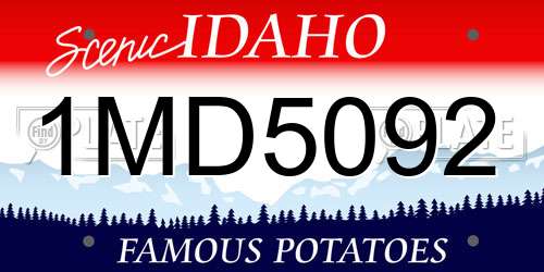1MD5092 Idaho License Plate