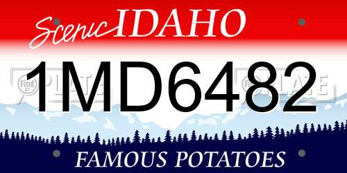 1MD6482 Idaho License Plate