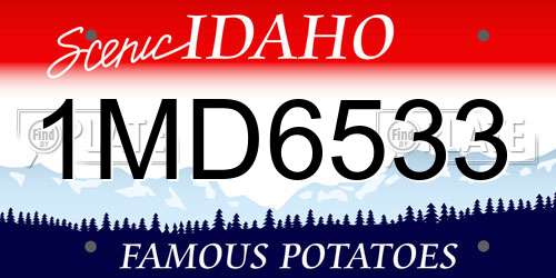 1MD6533 Idaho License Plate