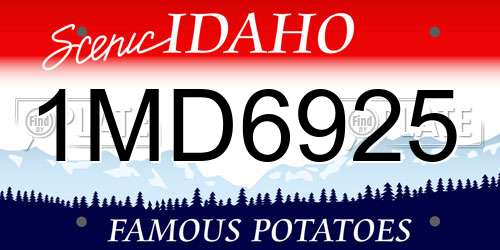 1MD6925 Idaho License Plate