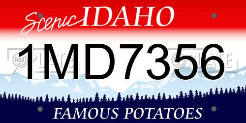 1MD7356 Idaho License Plate