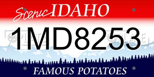 1MD8253 Idaho License Plate