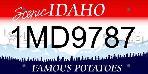 1MD9787 Idaho License Plate