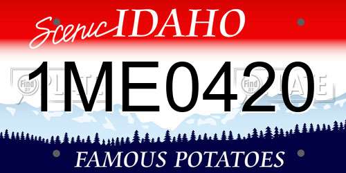 1ME0420 Idaho License Plate