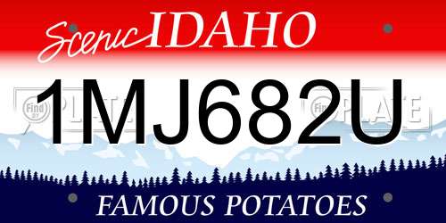 1MJ682U Idaho License Plate