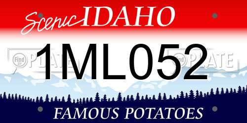1ML052 Idaho License Plate
