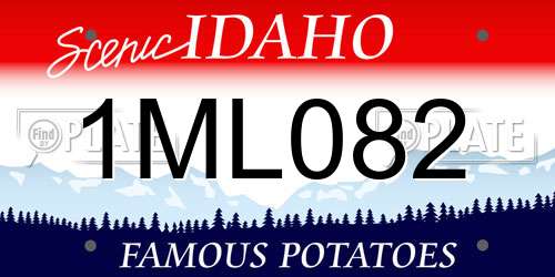 1ML082 Idaho License Plate