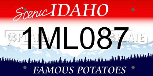 1ML087 Idaho License Plate