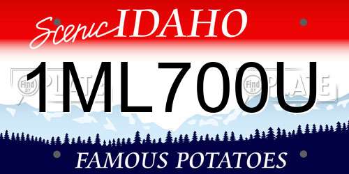 1ML700U Idaho License Plate