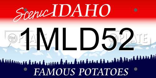 1MLD52 Idaho License Plate