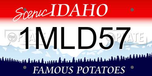 1MLD57 Idaho License Plate