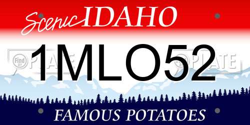 1MLO52 Idaho License Plate