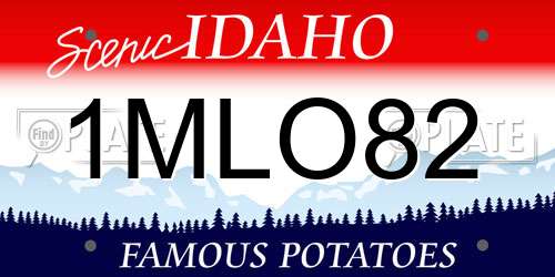1MLO82 Idaho License Plate